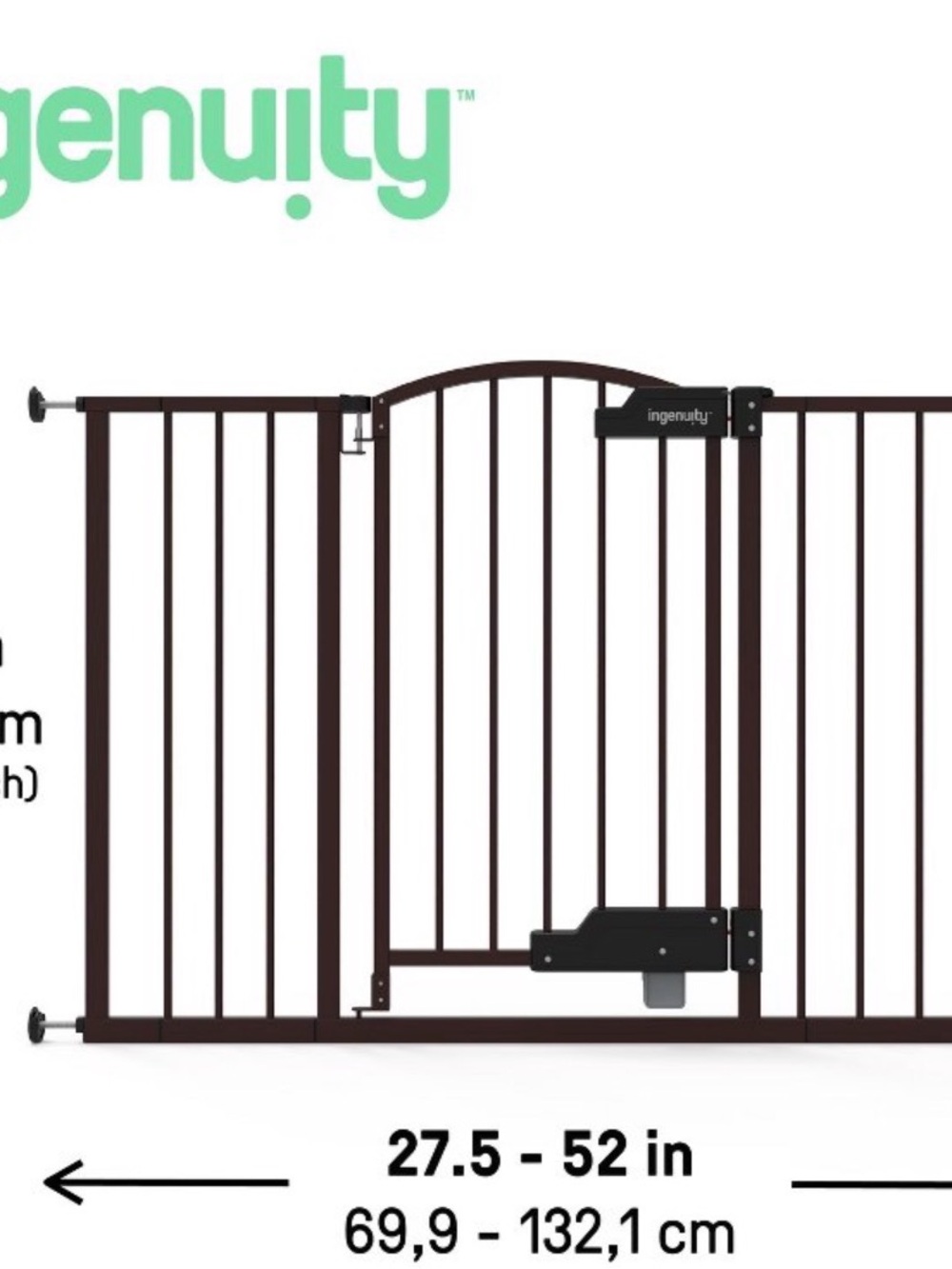 Summer by Ingenuity Espresso Adjustable Baby Gate - 27.5 to 52 in